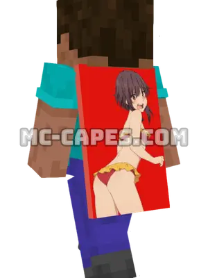 Megumin Bikini Minecraft cape worn on a player