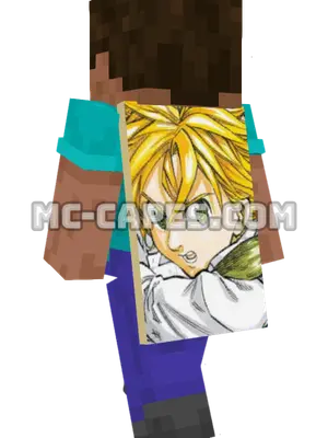 Meliodas Minecraft cape worn on a player
