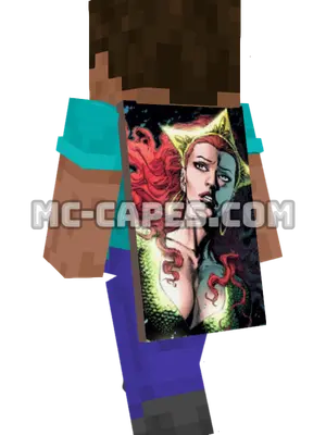 Mera Minecraft cape worn on a player