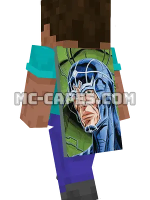 Metron Minecraft cape worn on a player