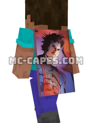 Micro Lad Minecraft cape worn on a player