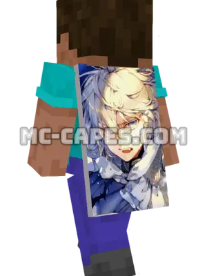 Mikaela Hyakuya Minecraft cape worn on a player