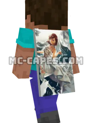 Mikoto Misaka Wedding Dress Minecraft cape worn on a player