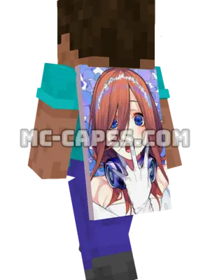 Miku Nakano Minecraft cape worn on a player