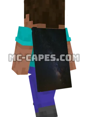 Milky Way Galaxy Minecraft cape worn on a player