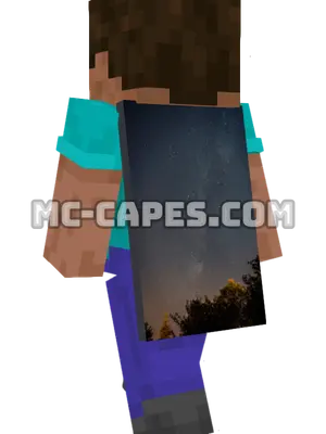 Milky Way Night Minecraft cape worn on a player