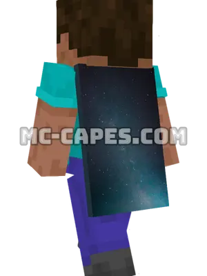 Milky Way Sky Minecraft cape worn on a player