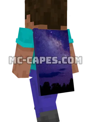 Milky Way Stars Minecraft cape worn on a player