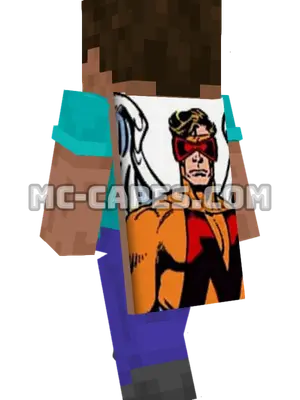 Mimic Minecraft cape worn on a player