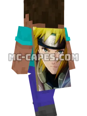 Minato Namikaze Minecraft cape worn on a player