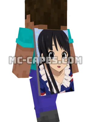 Mio Akiyama Minecraft cape worn on a player