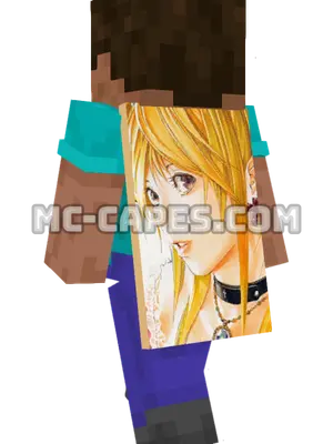 Misa Amane Minecraft cape worn on a player