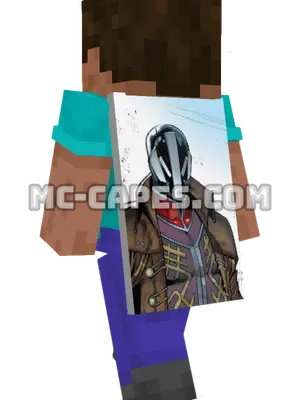 Mister Knife Minecraft cape worn on a player