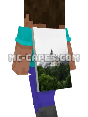 Misty Castle Minecraft cape worn on a player