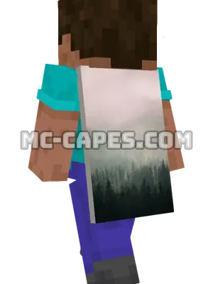 Misty Forest Minecraft cape worn on a player