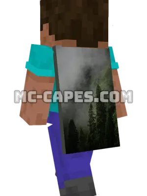 Misty Forest Minecraft cape worn on a player