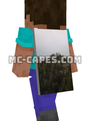 Misty Forest Hills Minecraft cape worn on a player