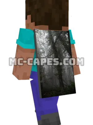 Misty Forest Sunlight Minecraft cape worn on a player