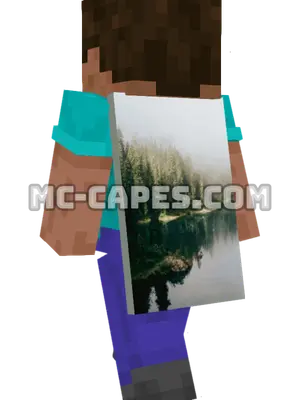 Misty Lake Minecraft cape worn on a player