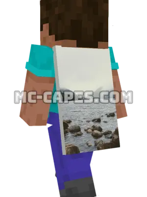 Misty Lake Minecraft cape worn on a player