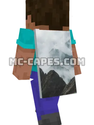 Misty Mountain Peaks Minecraft cape worn on a player