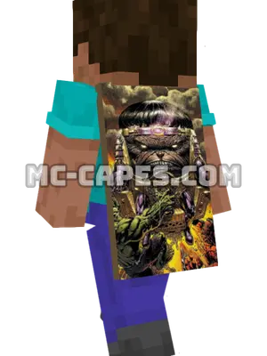 MODOK Minecraft cape worn on a player