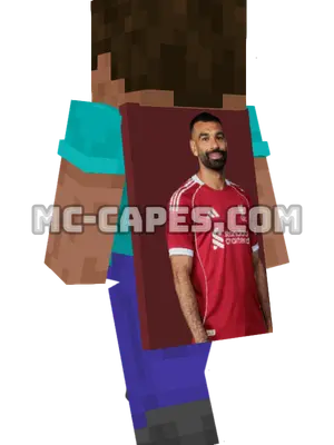 Mohamed Salah Minecraft cape worn on a player