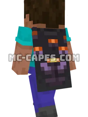 Mojang Office Minecraft cape worn on a player