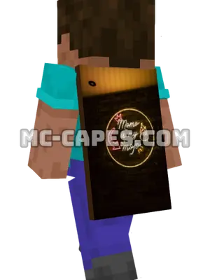 Mojo Neon Sign Minecraft cape worn on a player