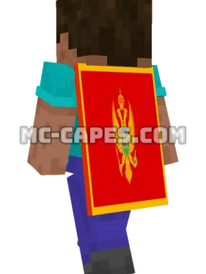 Montenegro Flag Minecraft cape worn on a player