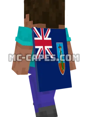 Montserrat Flag Minecraft cape worn on a player