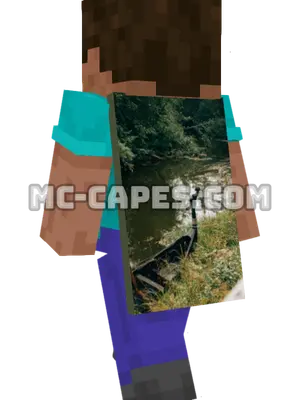 Moored Boat Minecraft cape worn on a player