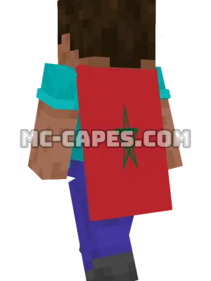 Morocco Flag Minecraft cape worn on a player