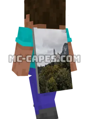 Mountain Castle Minecraft cape worn on a player