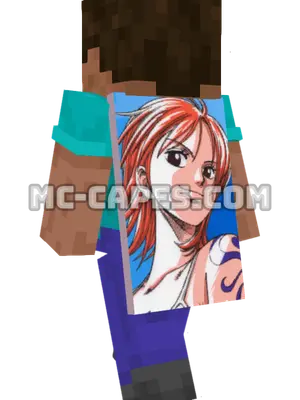 Nami Minecraft cape worn on a player