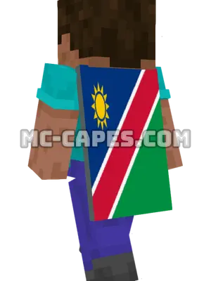 Namibia Flag Minecraft cape worn on a player