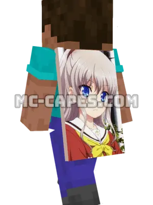 Nao Tomori Minecraft cape worn on a player