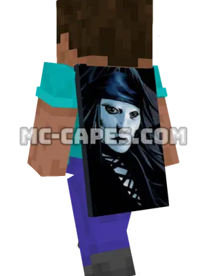 Negasonic Teenage Warhead Minecraft cape worn on a player