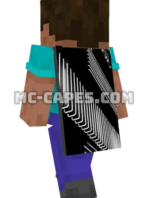 Neon Patterns Minecraft cape worn on a player