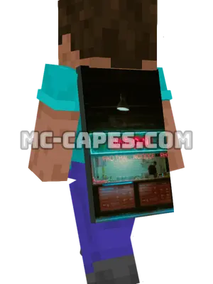 Neon Sign Minecraft cape worn on a player