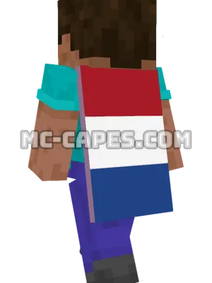 Netherlands Flag Minecraft cape worn on a player