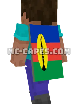 New Caledonia Flag Minecraft cape worn on a player