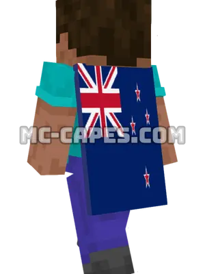 New Zealand Flag Minecraft cape worn on a player