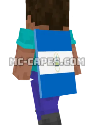 Nicaragua Flag Minecraft cape worn on a player