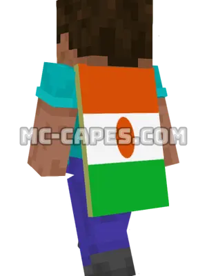Niger Flag Minecraft cape worn on a player
