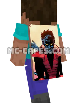 Nightcrawler Minecraft cape worn on a player