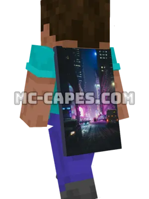 Nighttime City Traffic Minecraft cape worn on a player