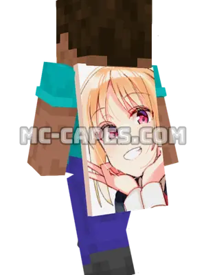 Nijika Ijichi Minecraft cape worn on a player