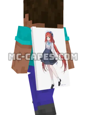 Nilou School Uniform Minecraft cape worn on a player
