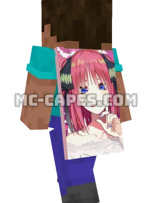 Nino Nakano Minecraft cape worn on a player